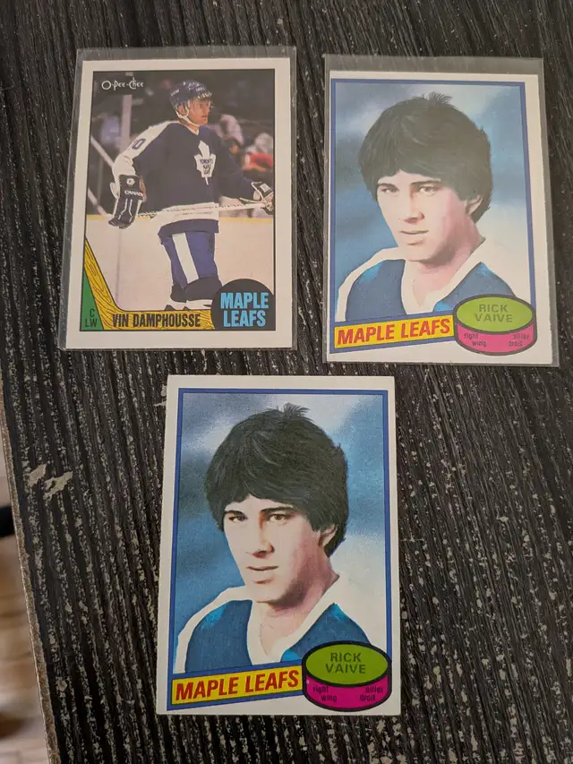 Opc rookie cards Damphouse & R.Vaive Maple Leafs '80, '87
