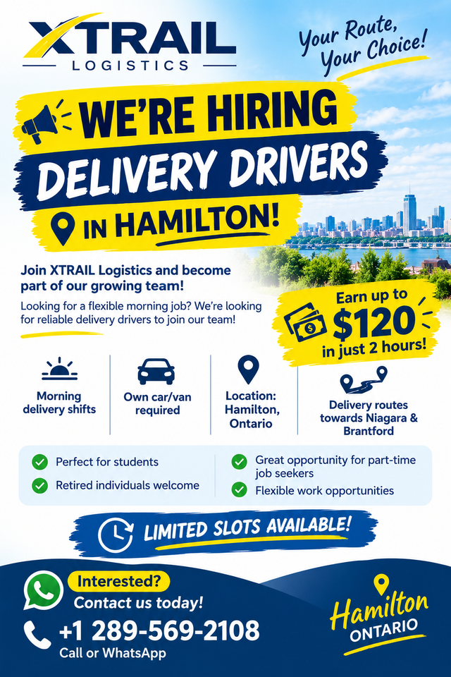 Hiring Delivery Drivers in Hamilton