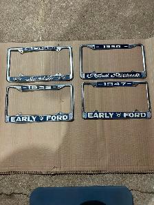 Vintage ford license plate holders