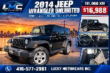 2014 Jeep WRANGLER UNLIMITED SPORT 4WD-AUTO-DEALER SERVICED-111K