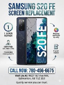 SAMSUNG S20 FE BROKEN SCREEN REPLACMENT IN 1 HOUR-780-456-6675