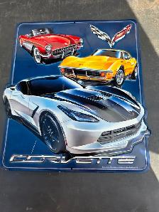 Corvette Hanging Wall Decor 12x13' Open Roads Brand GM Official