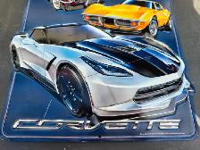 Corvette Hanging Wall Decor 12x13' Open Roads Brand GM Official - Photo 4