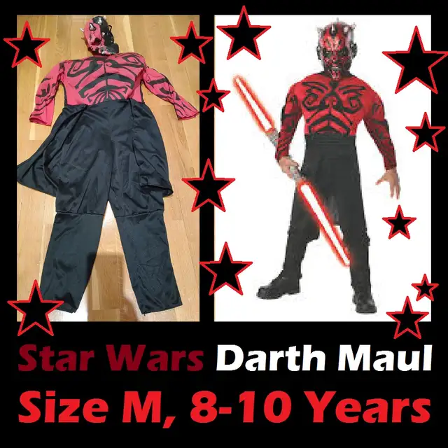 Darth Maul Costume (Ages 10-12) - Delivery Option - Only $40!
