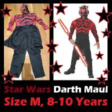 Darth Maul Costume (Ages 10-12) - Delivery Option - Only $40!