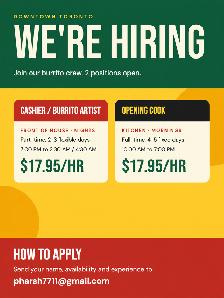Burrito Artist & Cook