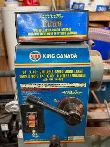 14' x 43' King variable speed Wood Lathe