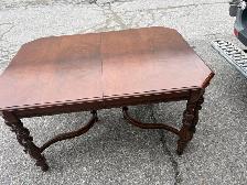 Free delivery used Vintage Walnut Dining Table - Photo 3