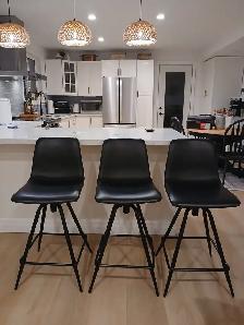 Black counter height chairs