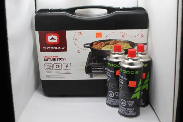 Outbound Single-Burner Butane Camp Stove w/ Butane (#189)