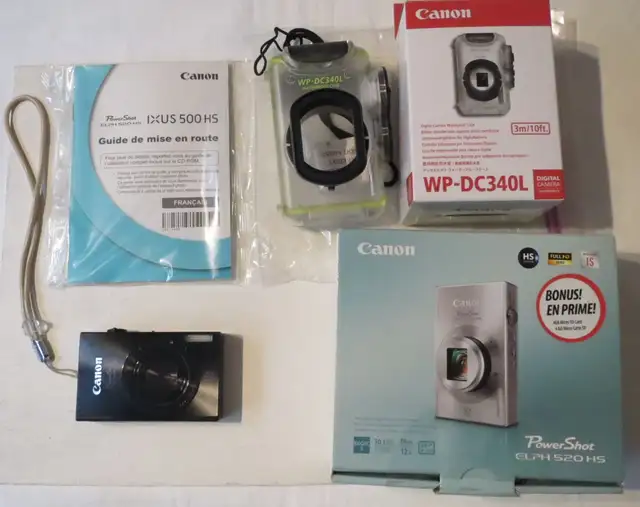 Caméra Canon PowerShot Elph 520HS 10MP 12X avec boîtier étanche