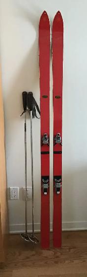 SKIS  ALPINS MÉTALLIQUE   172  CMS    PÔLES