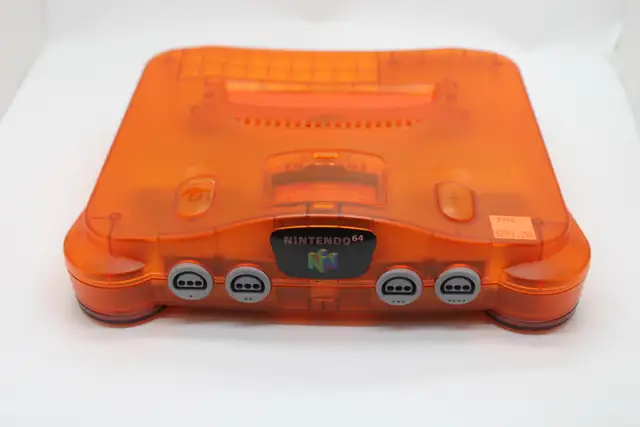 Nintendo N64 Transparent Orange Console w/ Controller (#7996)