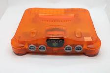 Nintendo N64 Transparent Orange Console w/ Controller (#7996)