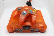 Nintendo N64 Transparent Orange Console w/ Controller (#7996) - Photo 4