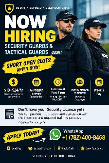 Security Guard and Tactical Guard Positions Available