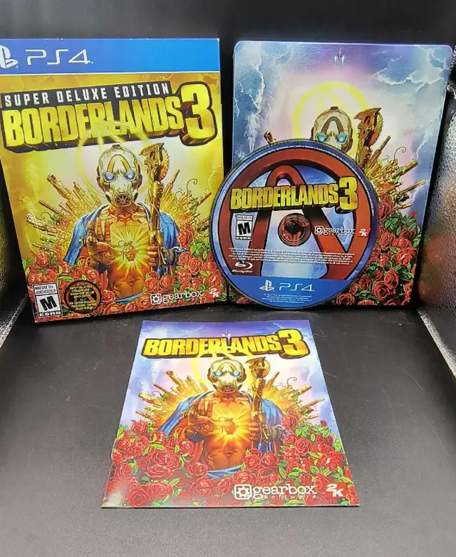 PS4 BORDERLANDS 3 STEEL BOOK W/MANUAL