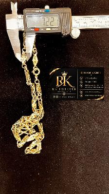 14k  yellow Gold Necklace # R 68 - Photo 7