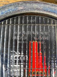 Vintage 1920’s-30’s headlight lenses and bezels, a matched pair - Photo 3