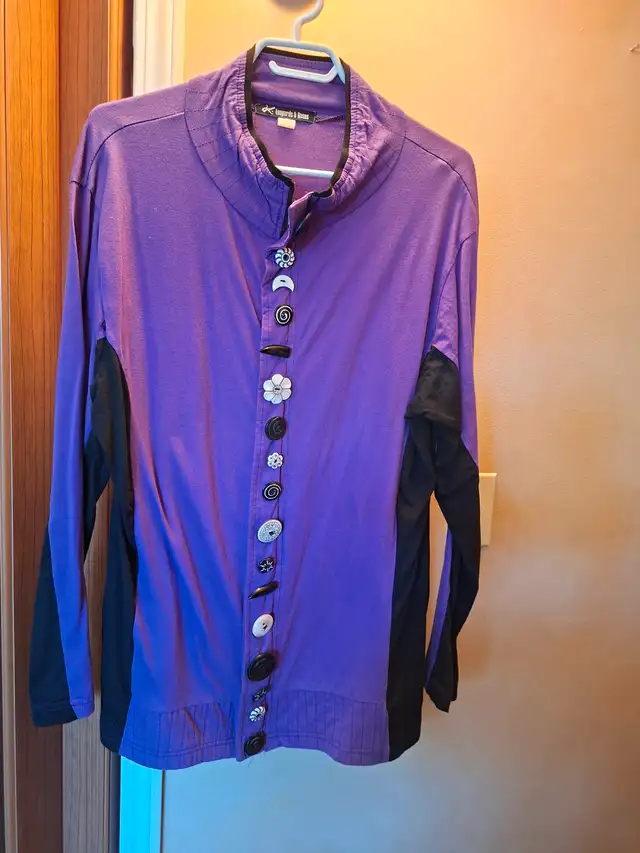 FUNKY ladies jacket, Black tunic top