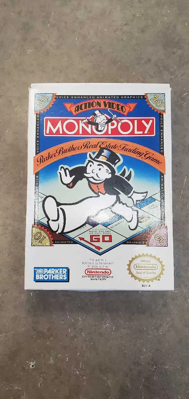 Parker Brothers Monopoly Nintendo Entertainment System