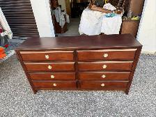 Free delivery used Dark Wood 8-Drawer Dresser - Photo 5