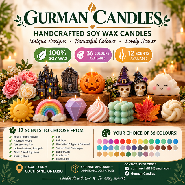 Handmade Soy Wax Candles – 36 Colours, 12 Scents | Gurman Candle