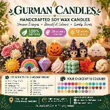Handmade Soy Wax Candles – 36 Colours, 12 Scents | Gurman Candle