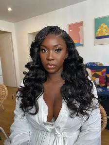 Human Hair Body Wave Wig - Black - 22in - 13x4 Lace - Photo 2