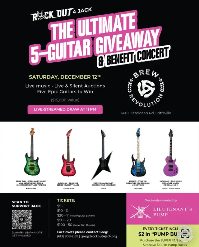 Rock Out 4 Jack Ultimate 5-Guitar Giveaway
