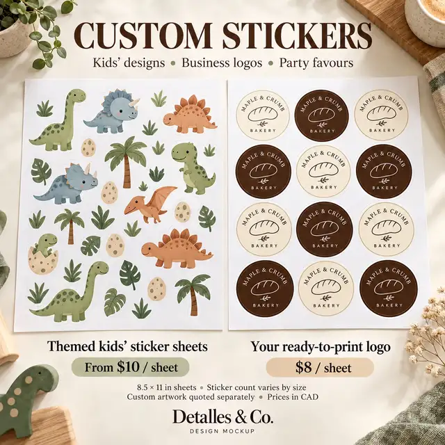 Custom Stickers & Labels – Business & Party Favours