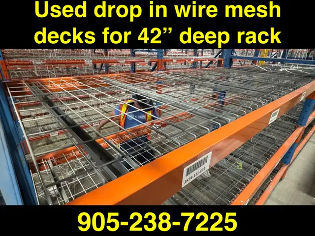 WAREHOUSE RACKING - 42' x 46' USED WIRE MESH DECK