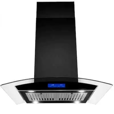JOEAONZ 30 Inch Island Range Hood 700CFM, Gesture & Touch Panel