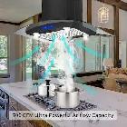 JOEAONZ 30 Inch Island Range Hood 700CFM, Gesture & Touch Panel - Photo 2