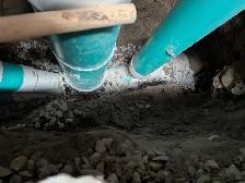 DRAIN SNAKE SUMP PUMP ISSUE WATERPROOFING ROUGH IN WASHROOM WET