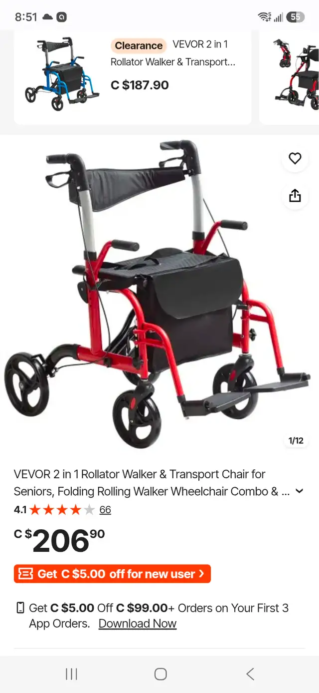 Walker  2 in 1 ( vevor brand name )