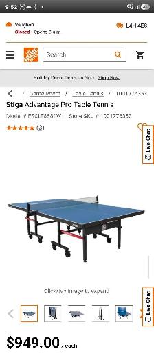 Stiga Advantage Pro Table Tennis Ping Pong Table - Photo 7