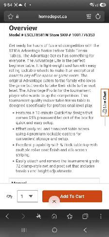 Stiga Advantage Pro Table Tennis Ping Pong Table - Photo 9