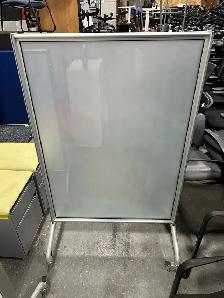 Mobile Glass Whiteboard – 36" Wide | Adjustable Height (50"–60")