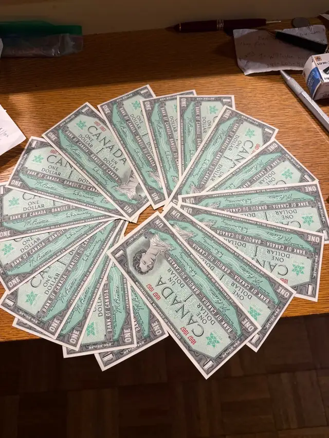 1967 CAN Mint  Centennial Dollar Bills—No Serial Number