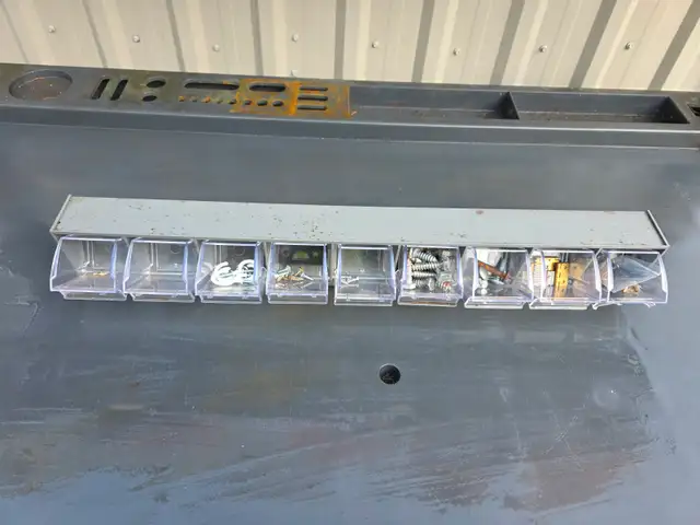 Wall Mounted 9 Drawers Bolts Organizer  With Contents
