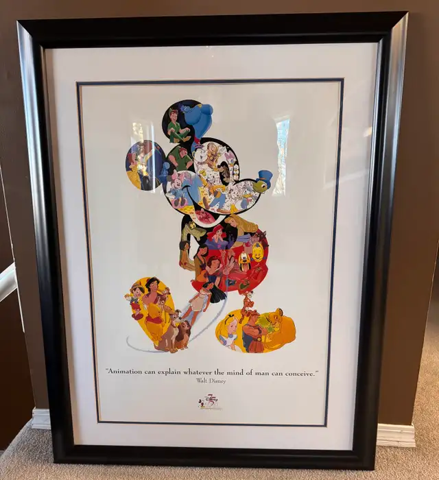 Disney 75th Anniversary Mickey Mouse Framed Artwork | Large