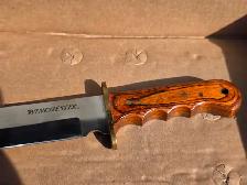 Winchester Large Bowie Wood Fixed Blade Hunting Knife W Sheath - Photo 2