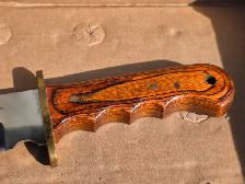 Winchester Large Bowie Wood Fixed Blade Hunting Knife W Sheath - Photo 3