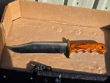 Winchester Large Bowie Wood Fixed Blade Hunting Knife W Sheath - Photo 5