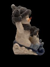 Sledding Snowman Decorative Figurine - Photo 4