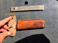 Schrade Old Timer Hone Steel with Leather Knife Sheath Belt Loop - Photo 7