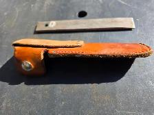 Schrade Old Timer Hone Steel with Leather Knife Sheath Belt Loop - Photo 8