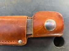 Schrade Old Timer Hone Steel with Leather Knife Sheath Belt Loop - Photo 9