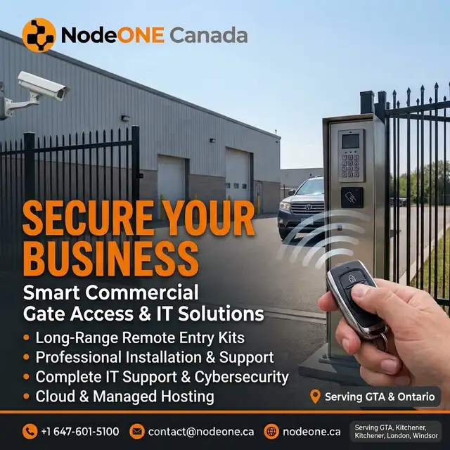 Smart Commercial Gate Access & Long-Range Remote Entry Kit